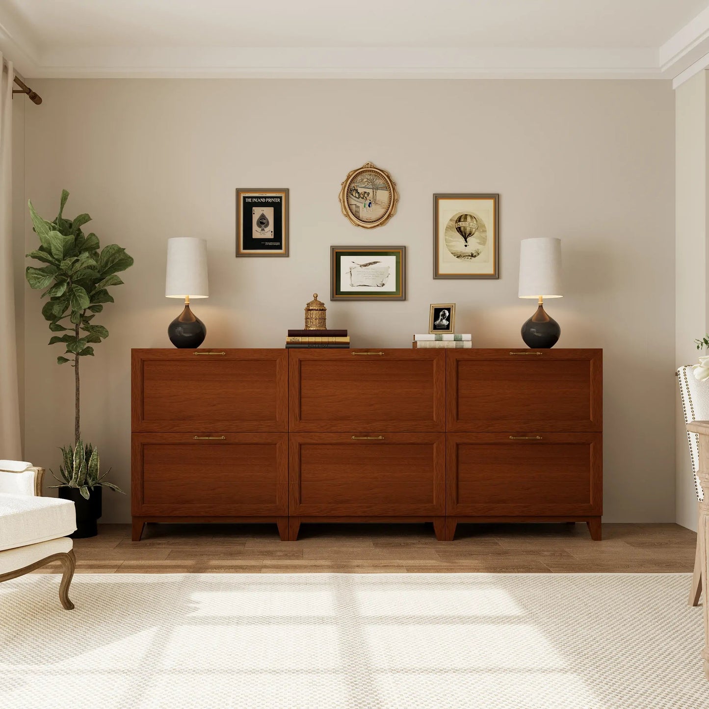 6 - Cube TV & Media Console with Legs | 88.59"L x 15.66"W x 51.97"H - Cozy Nest