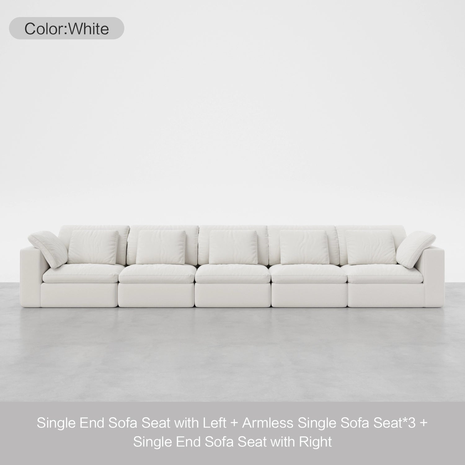 5-Seater Sofa with Full Backrests