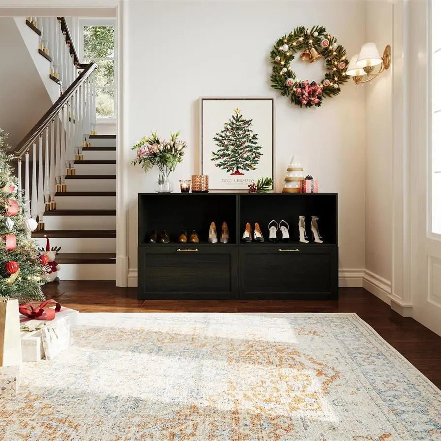 4 - Cube 2×2 Shoe Cabinet | 59.06"L x 15.67"W x 31.5"H - Cozy Nest