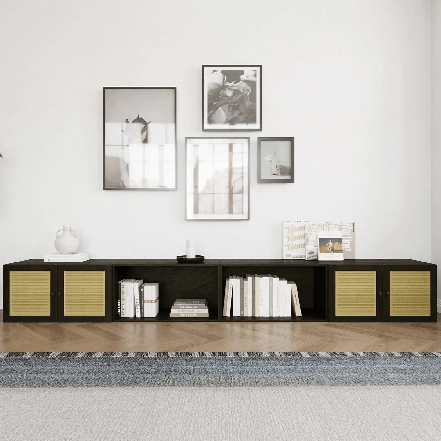 4 - Cube Wide TV & Media Console | 118.12"L x 15.67"W x 15.75"H - Cozy Nest