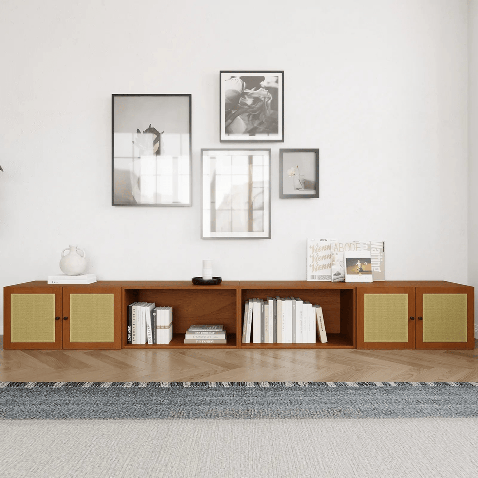 Nordic 4-Cube Wide Media Console | 118.12"L x 15.66"W x 15.75"HCombination 2