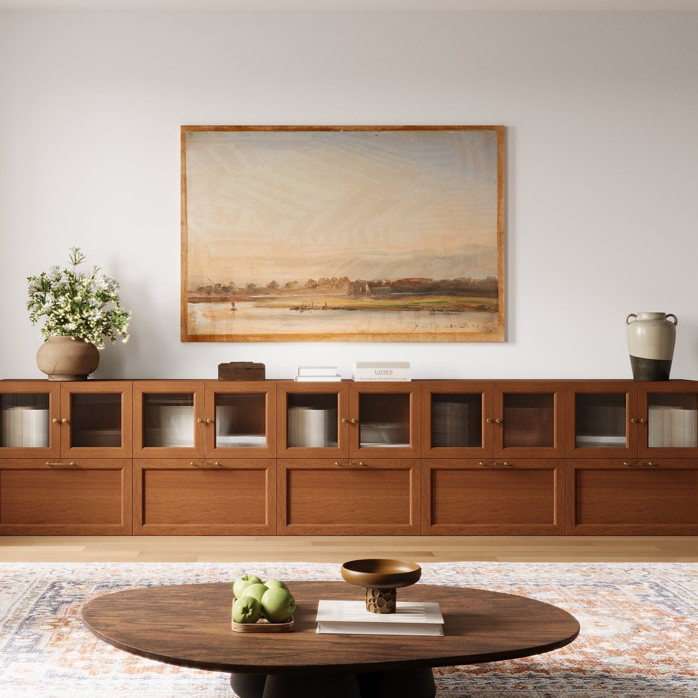 Modern 10-Cube Double-Row sideboard | 147.65"L x 15.67"W x 31.5"H