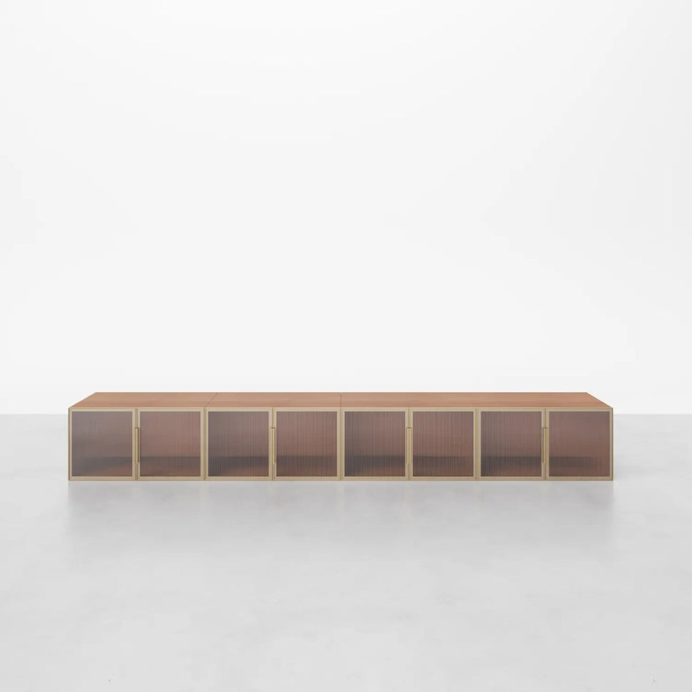 4 Cube Wide Media Console | 118.12"L x 15.66"W x 15.75"HCombination 7