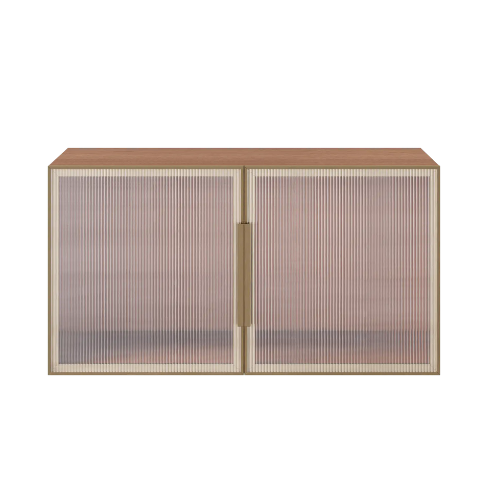 Modular Cabinet DIY CombinationWalnut / Minimalist(Golden )