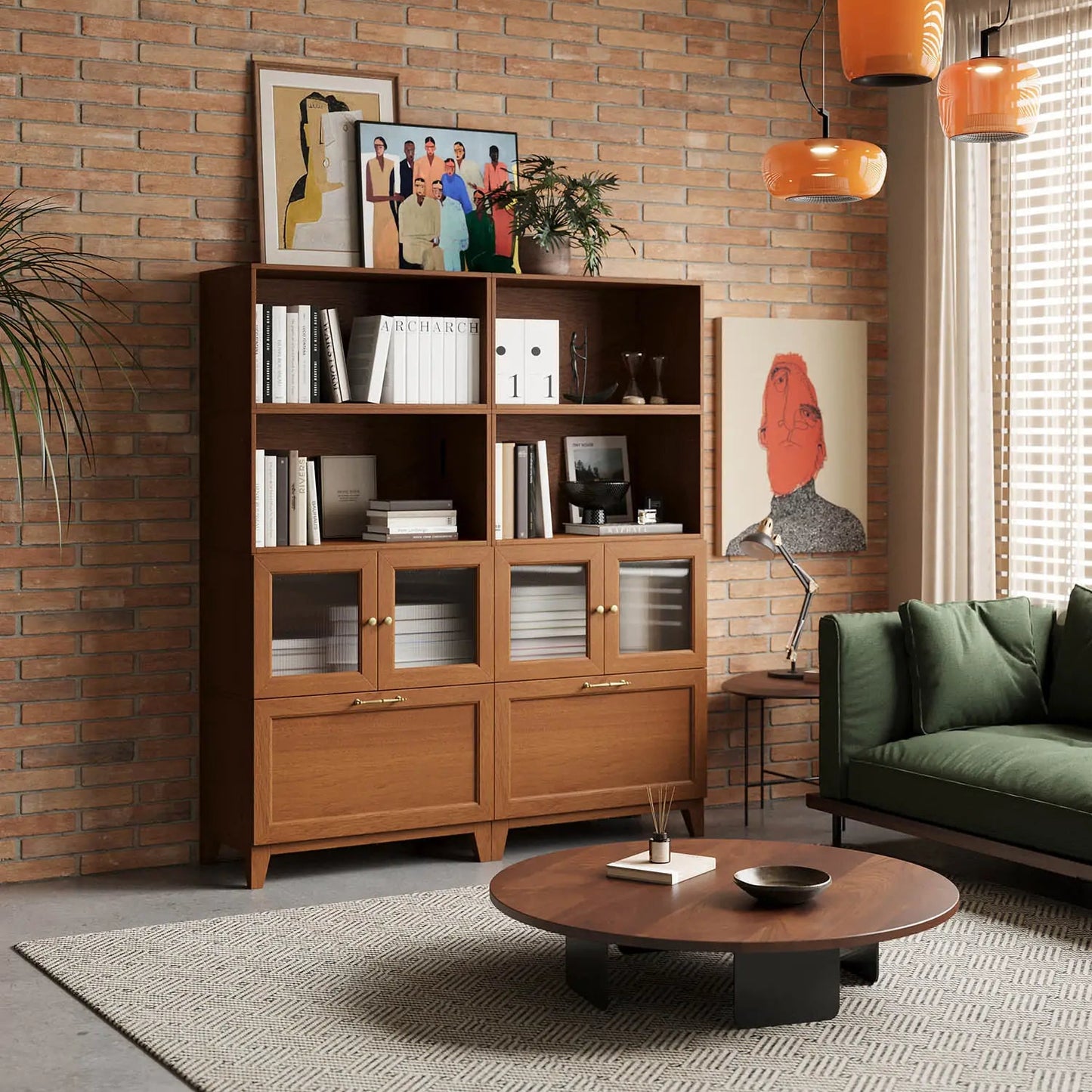 8 Cube Tower Library Bookshelf | 59.06"L 67.72"H - Cozy Nest