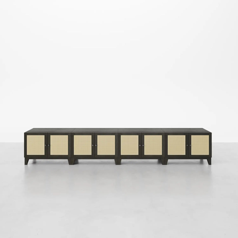4-Cube Low Wide Media Console | 118.12"L x 15.66"W x 20.47"HCombination 3