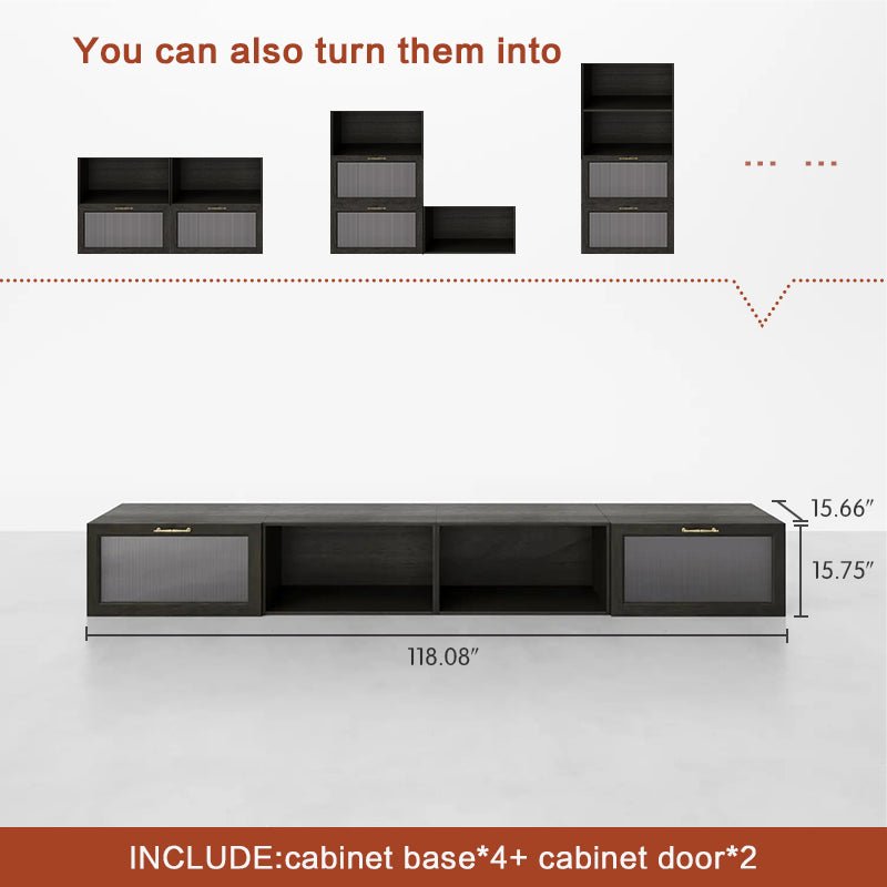 Multiple Styles 4-Cube Wide TV ConsoleCombination 6