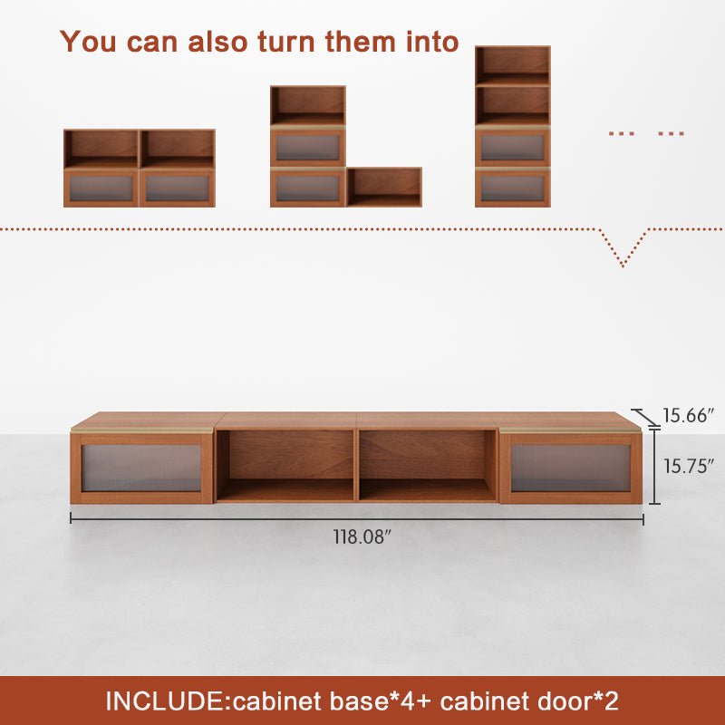 Multiple Styles 4-Cube Wide TV ConsoleCombination 8