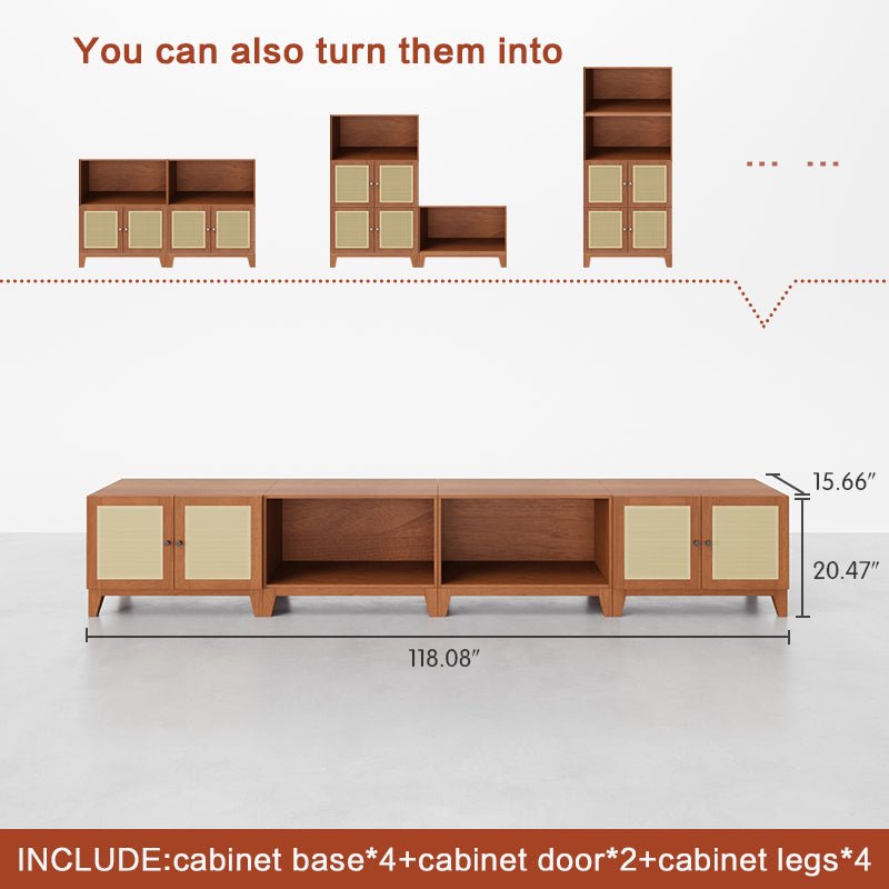 Multiple Styles 4-Cube Wide TV ConsoleCombination 10