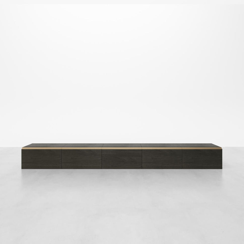 Modern 5-Cube Wide Media Console | 88.58"L*14.96"H