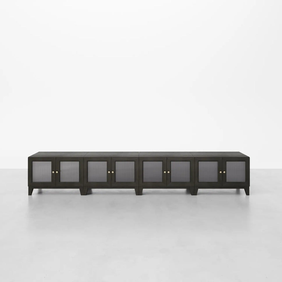 Classic Black 4 Cube Wide Media Console | 118.11 "L 14.96"H