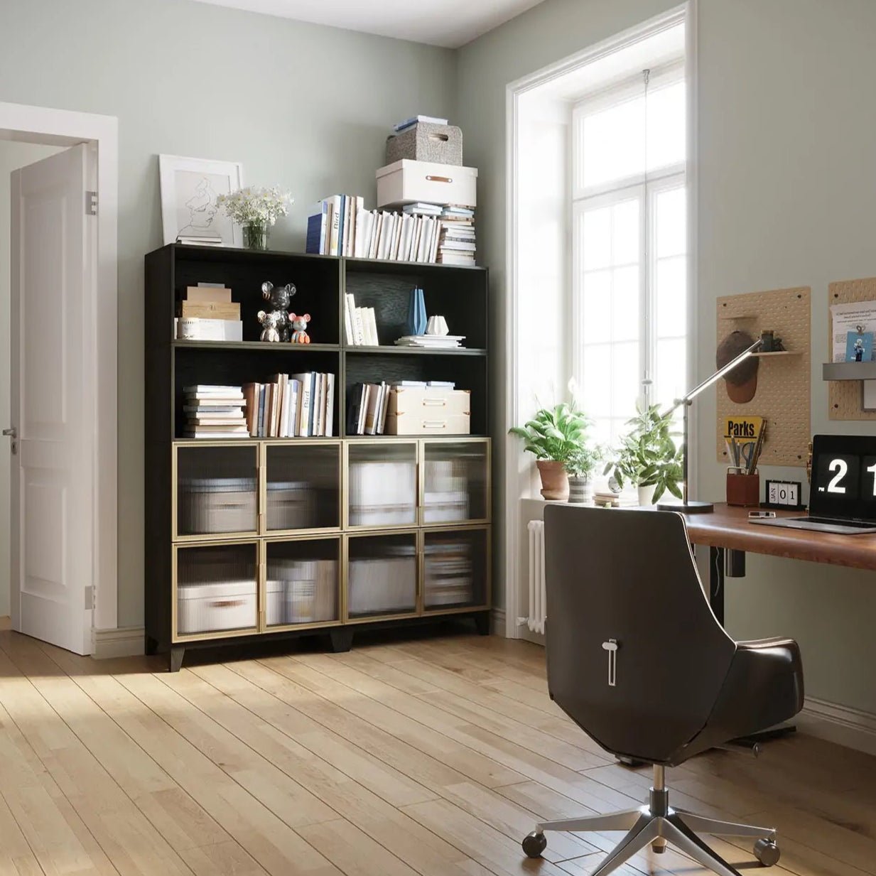 8 Cube Tower Library Bookshelf | 59.06"L x 15.66"W x 67.72"H - Cozy Nest