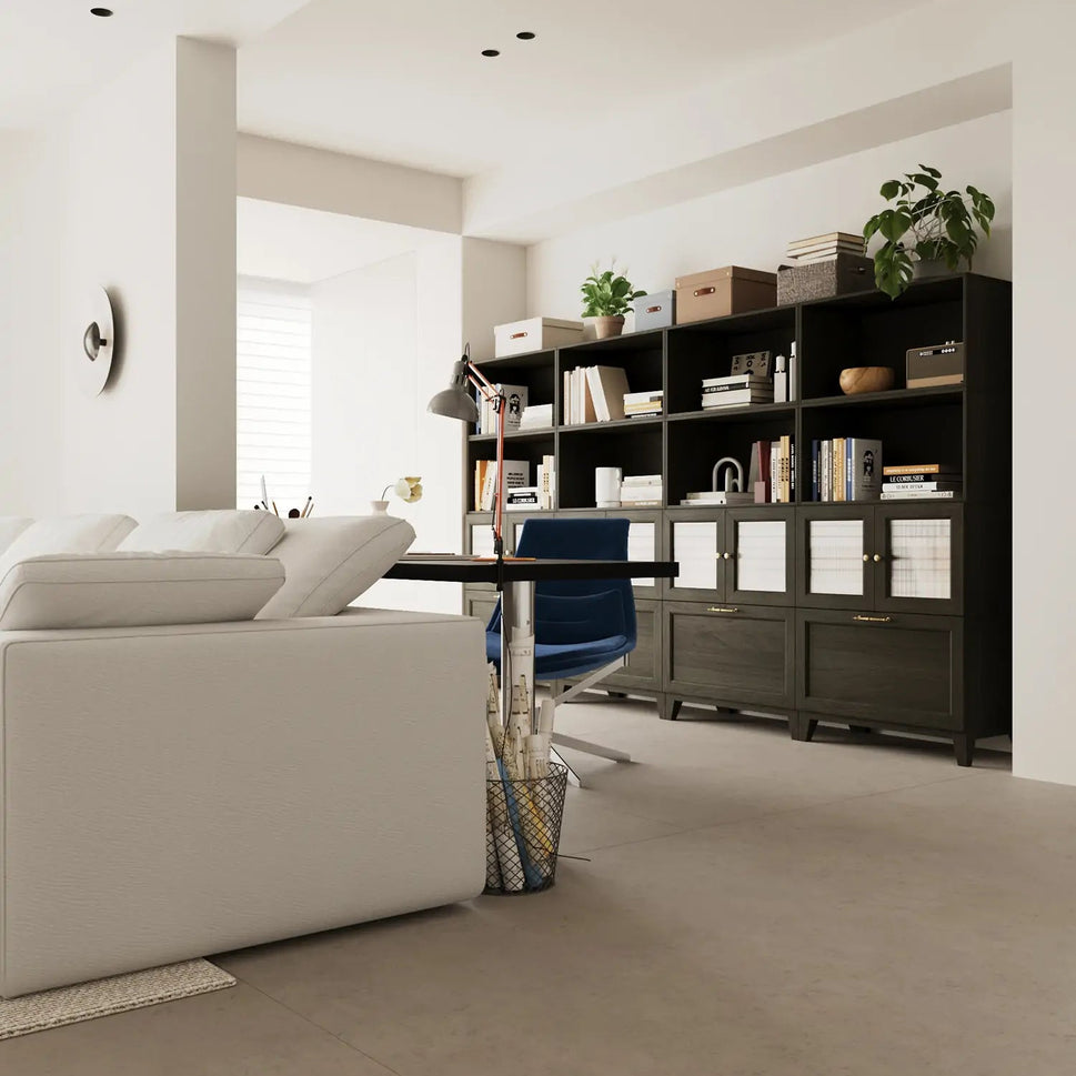 Classic 16-Cube Bookshelf with Legs | 118.12"L x 15.05"W x 67.72"HCombination 2