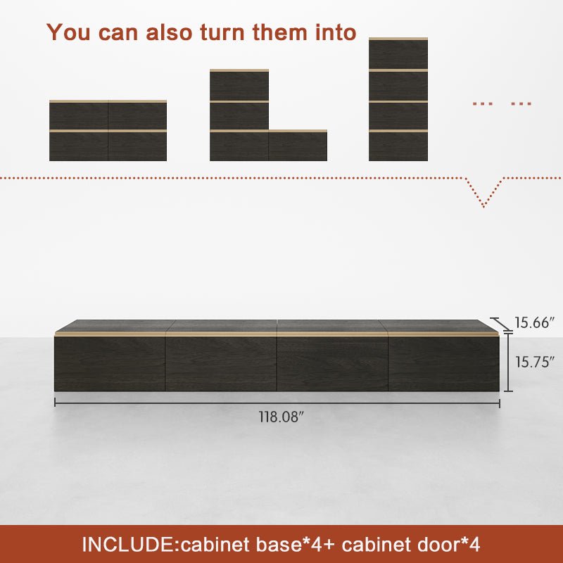 Multiple Styles 4-Cube Wide TV ConsoleCombination 7