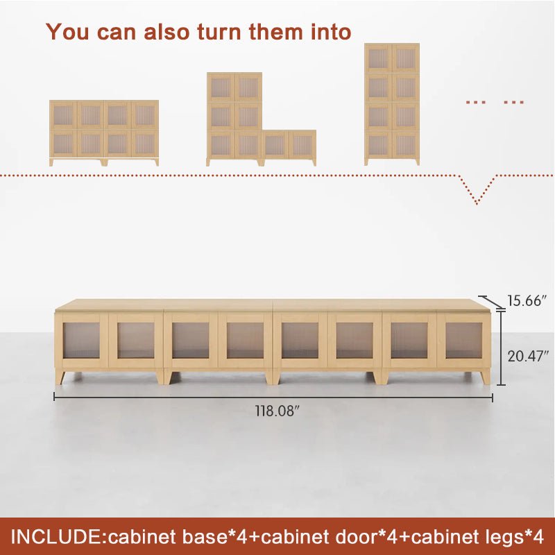 Multiple Styles 4-Cube Wide TV ConsoleCombination 9