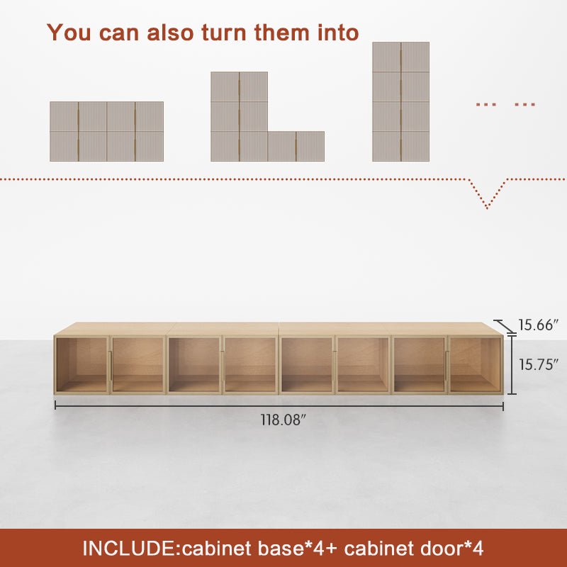 Multiple Styles 4-Cube Wide TV ConsoleCombination 11