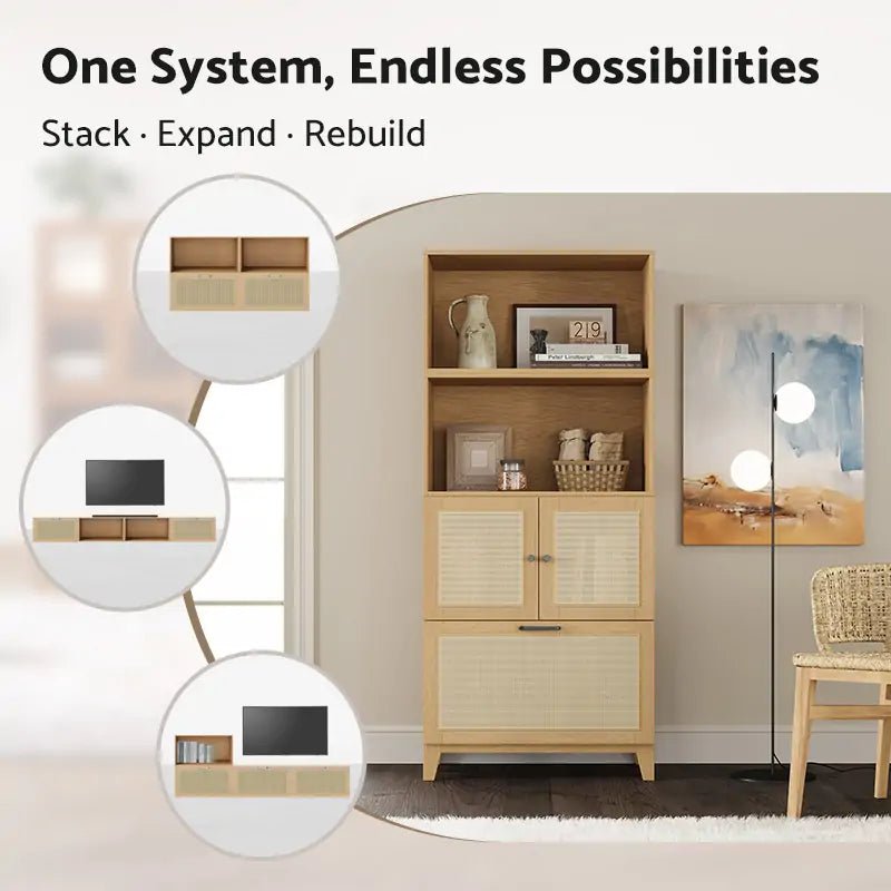 4-Cube Vertical Bookshelf Collection