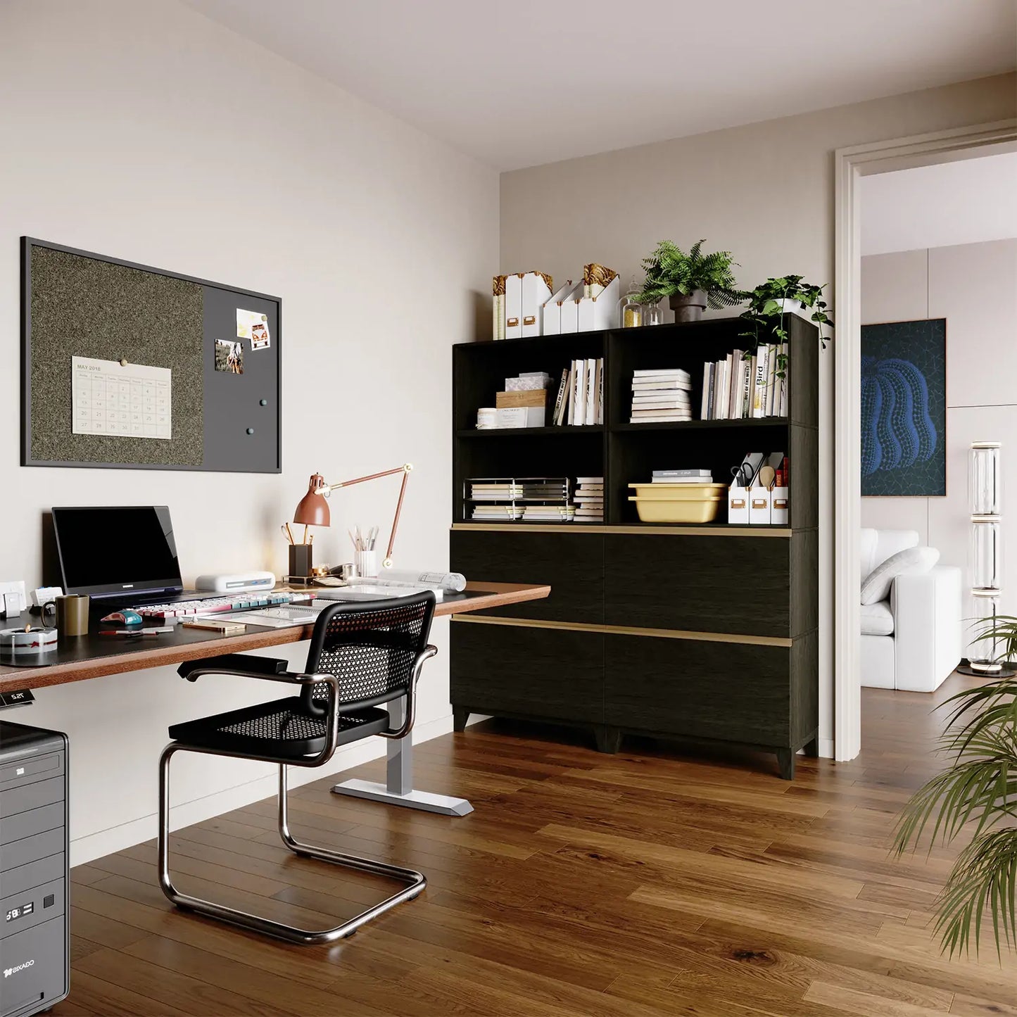 8 Cube Tower Library Bookshelf | 59.06"L x 15.66"W x 67.72"H - Cozy Nest