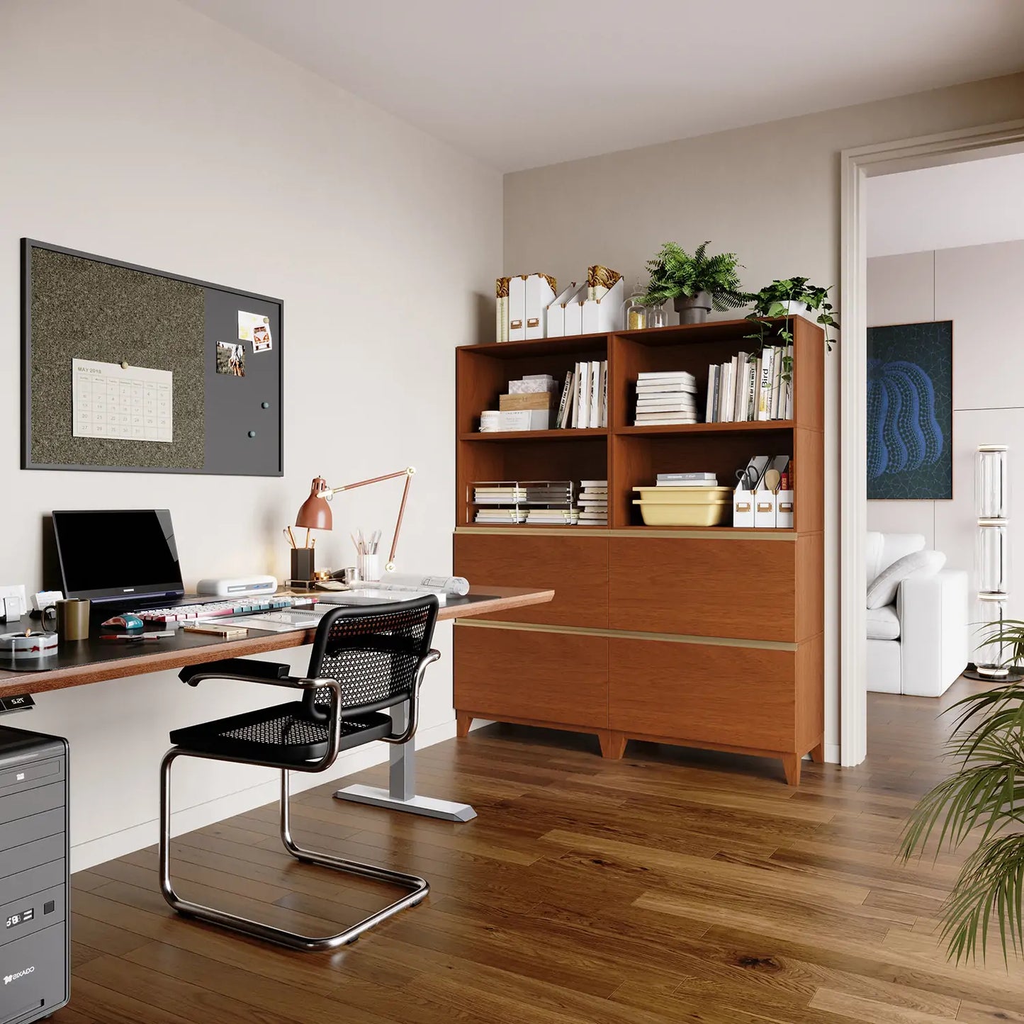 8 Cube Tower Library Bookshelf | 59.06"L x 15.66"W x 67.72"H - Cozy Nest