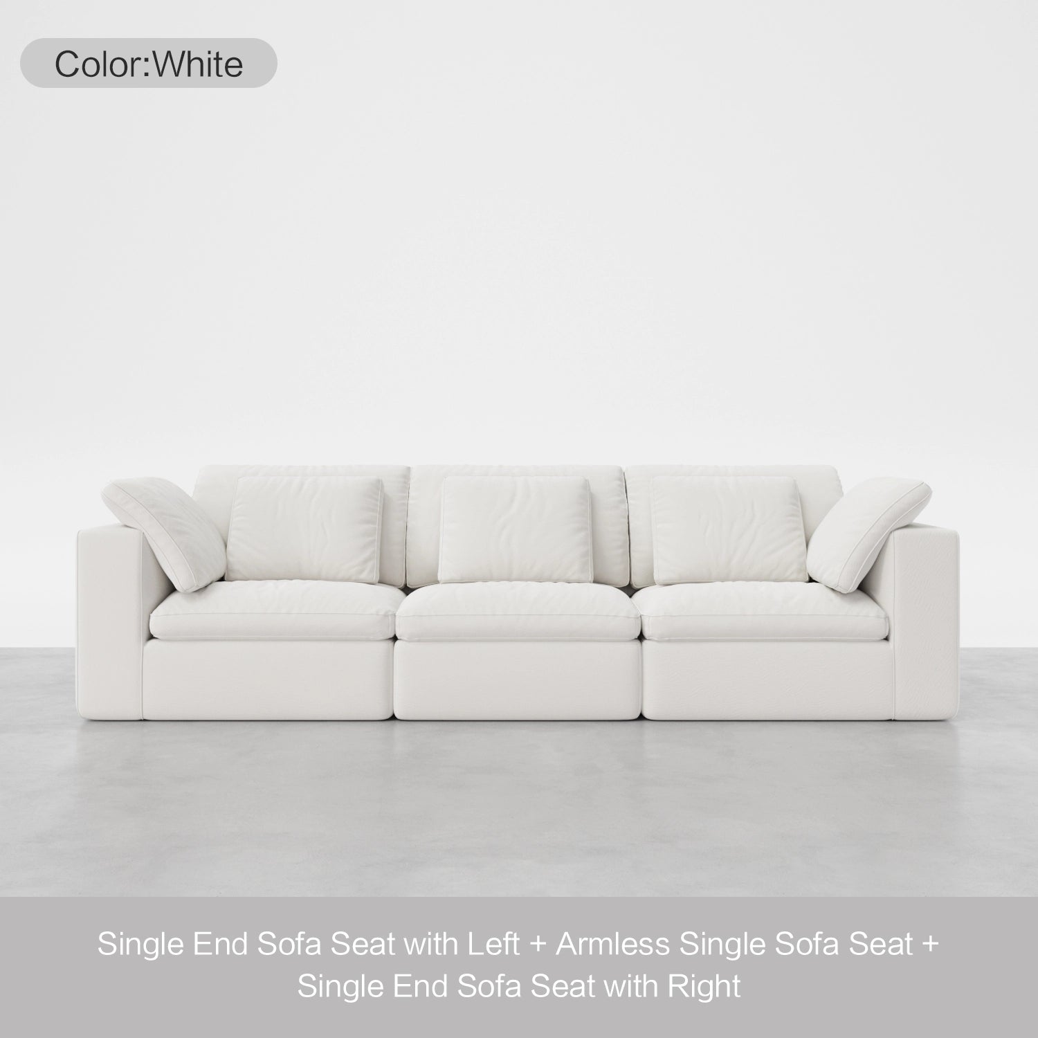 3-Seater Sofa with Full Backrests