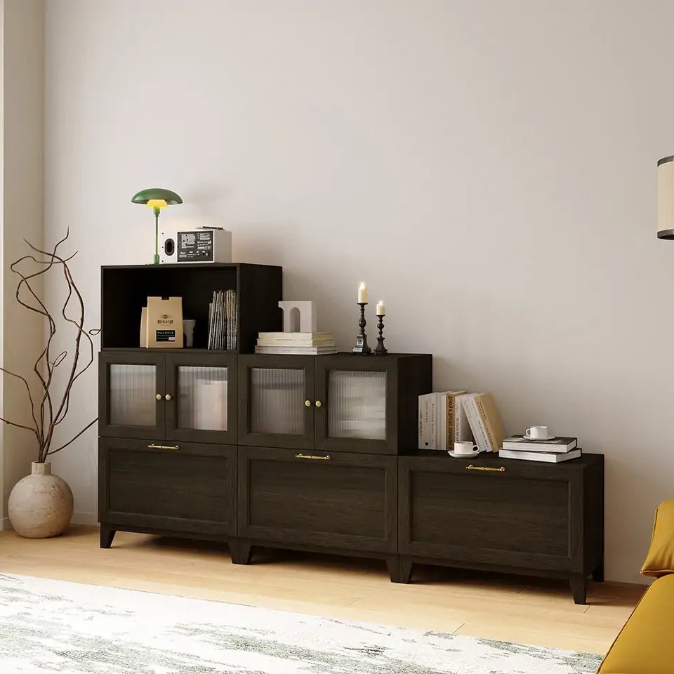 6 - Cube Stair - Step Bookshelf/Side Cabinet | 59.06"L x 15.66"W x 51.97"H - Cozy Nest