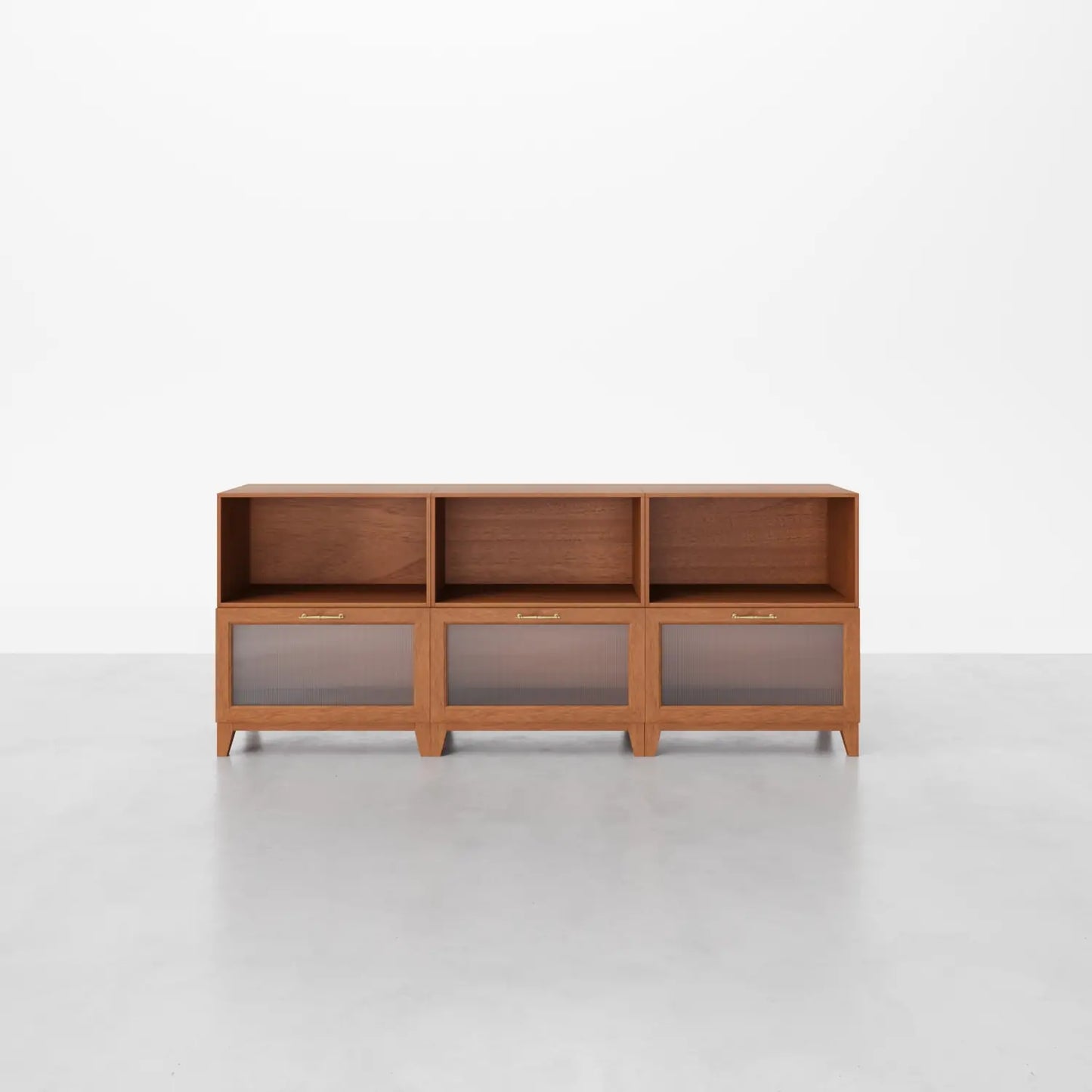 1.Natural 6 Cube Double - Row Media Console | 88.58"L 29.92"H - Cozy Nest