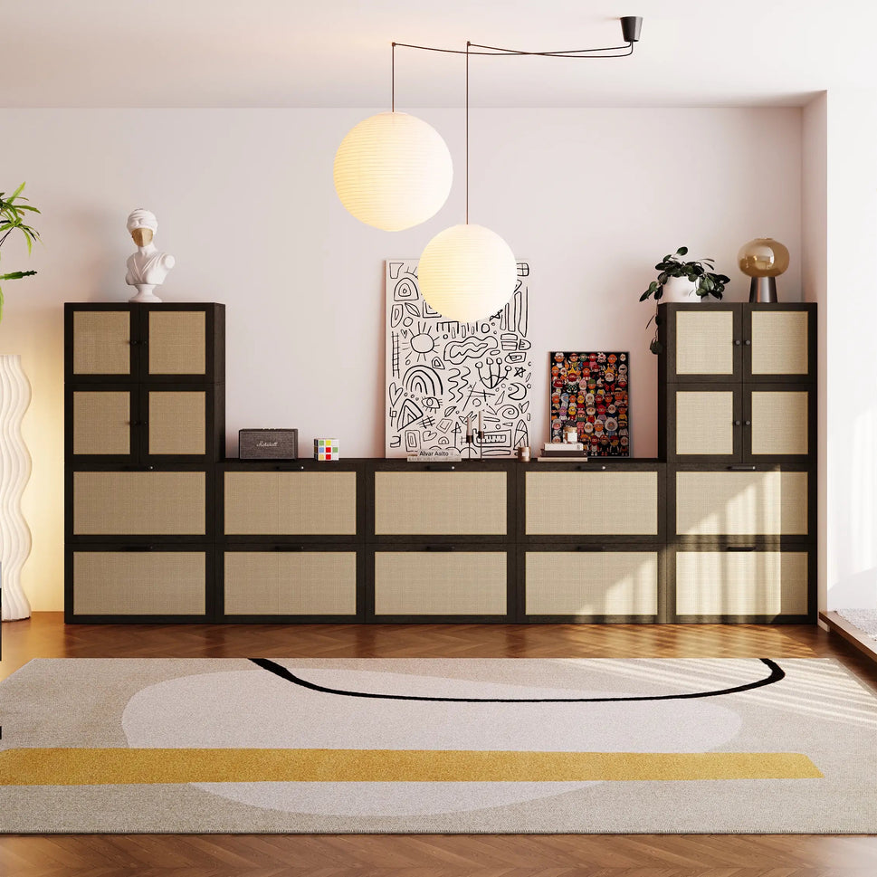 14-Cube U-Shaped TV & Media Console | 147.65"L x 15.66"W x 63"HCombination 8