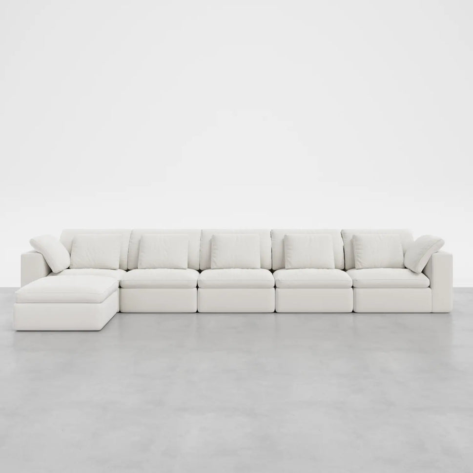 6-Seater Sofa with Ottoman Extension