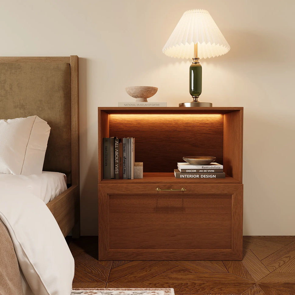 Classic Walnut Side-by-Side Nightstands | | 29.53 "L x 15.66"W x 31.5"H