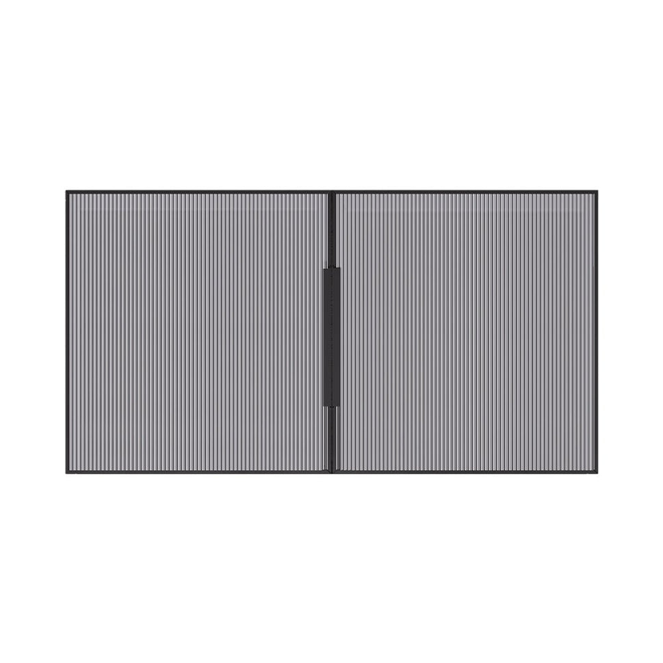 Minimalist Ripple Acrylic Duo DoorsBlack Door