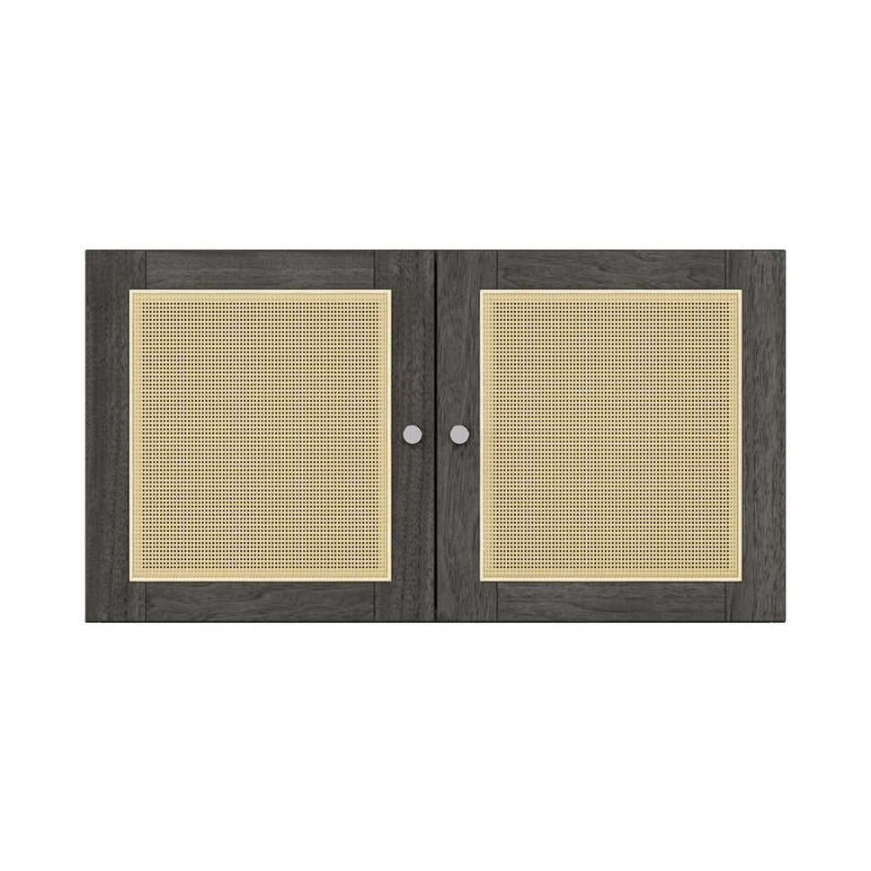 Nordic Woven Textures Duo DoorsBlack