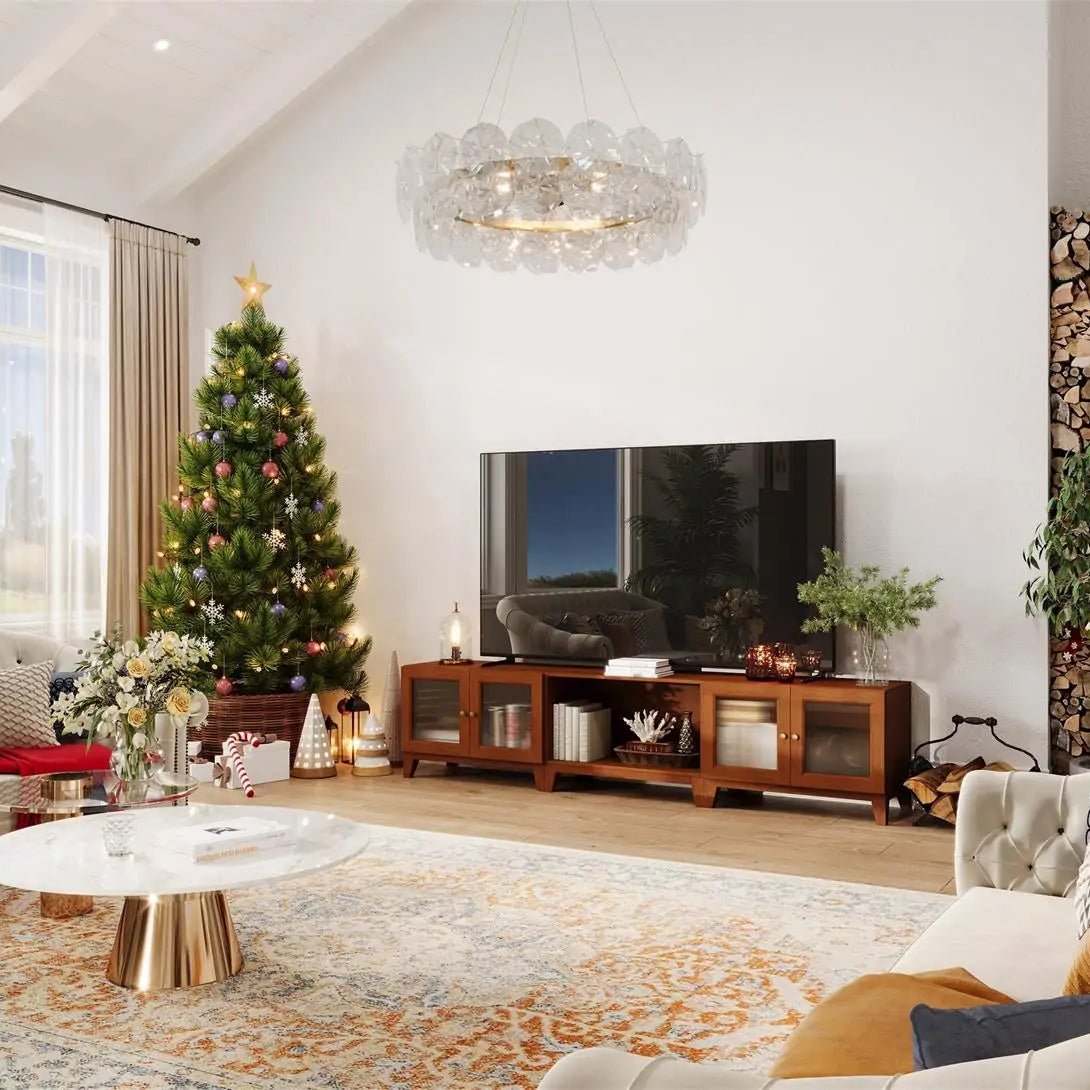 3 - Cube TV & Media Console with Legs | 88.59"L x 15.67"W x 20.47"H - Cozy Nest