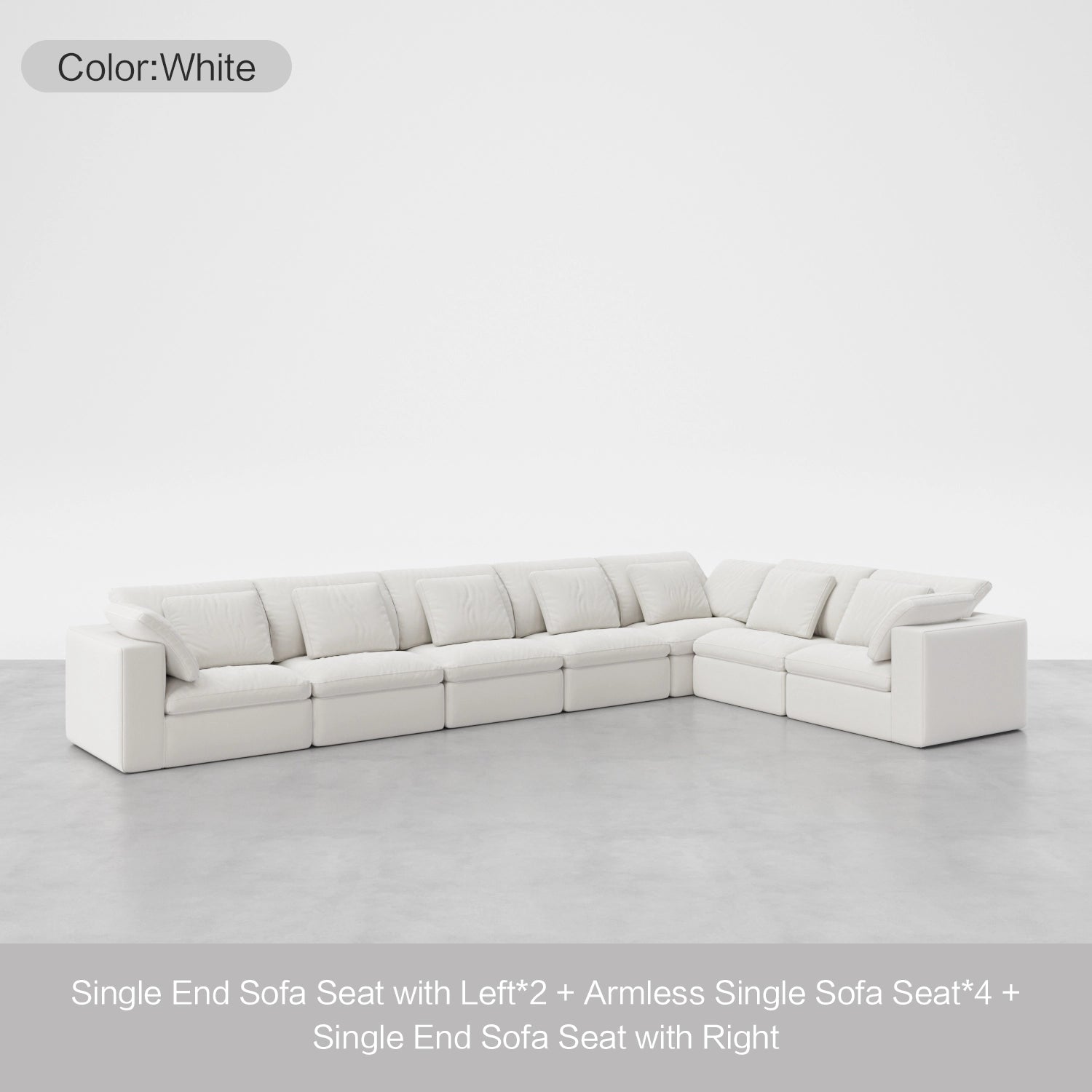 7-Seater Sofa Extended L-Shape