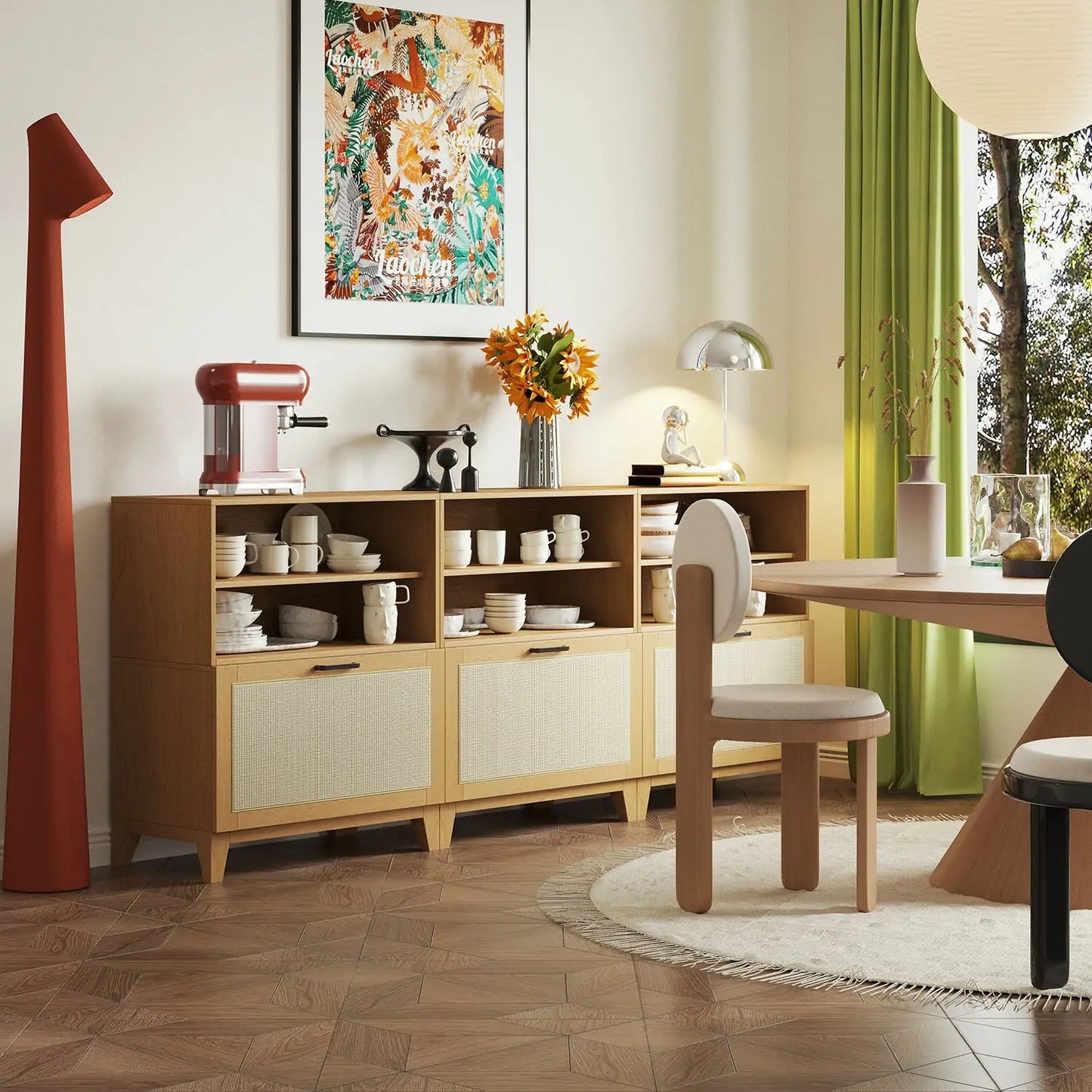 6 - Cube 2×3 Sideboard with Legs | 88.59"L x 15.67"W x 36.22"H - Cozy Nest