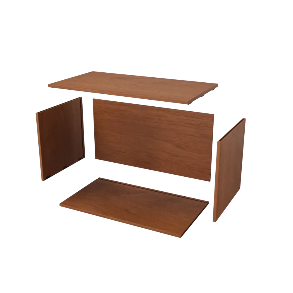 Dynamic diagram of the expansion and combination of cozy nest modular base cabinets.