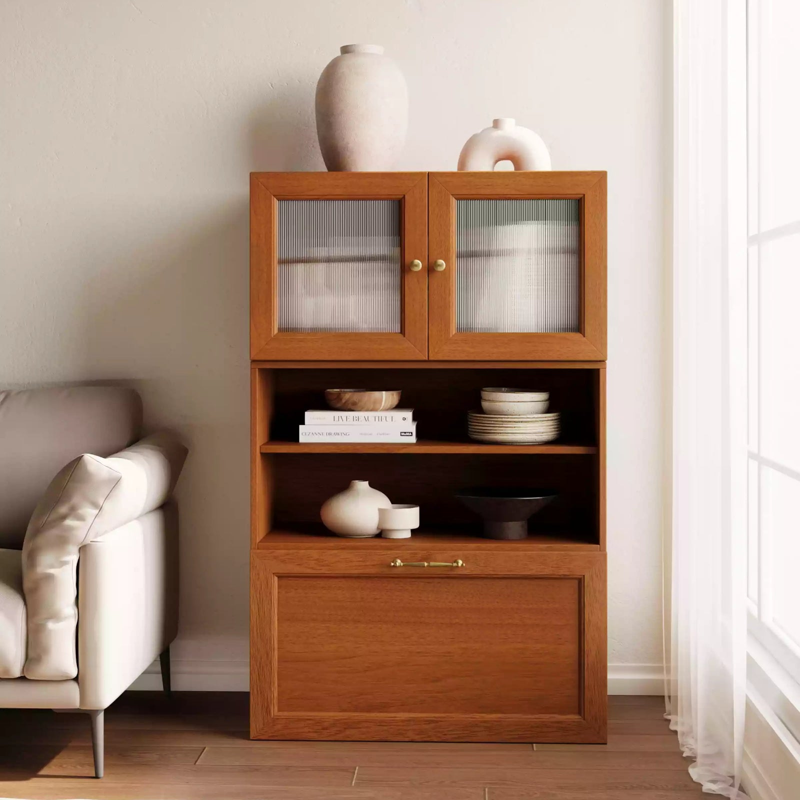 3-Cube Classic Footless Hallway Storage  | 29.53 "L x 15.67"W x 47.25"H