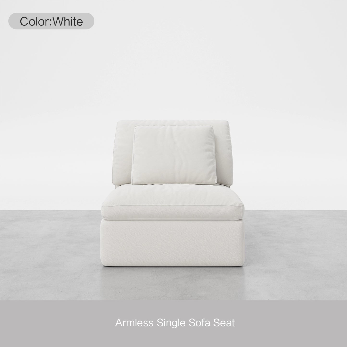 Armless Single Sofa Seat - Cozy Nest