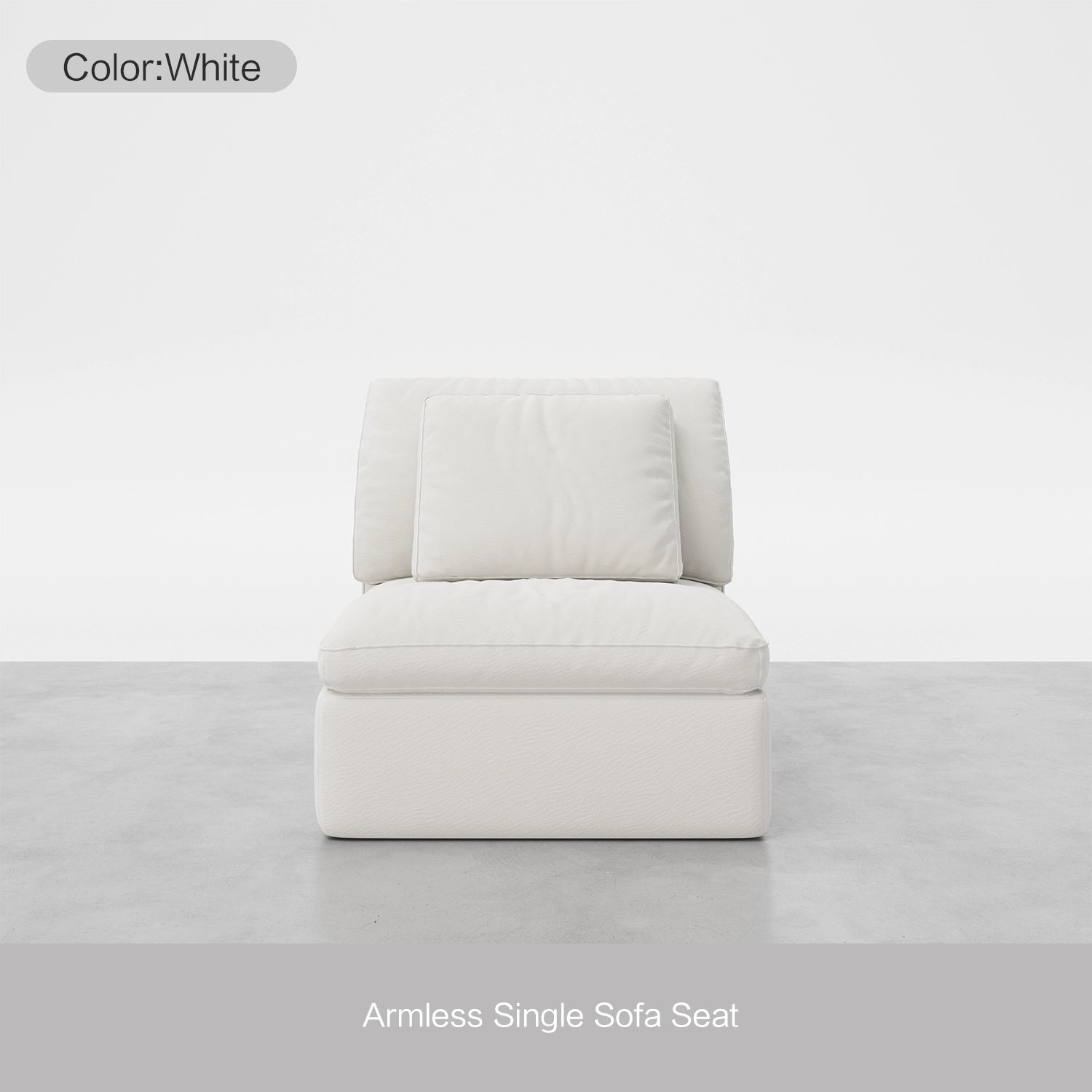 Armless Single Sofa Seat