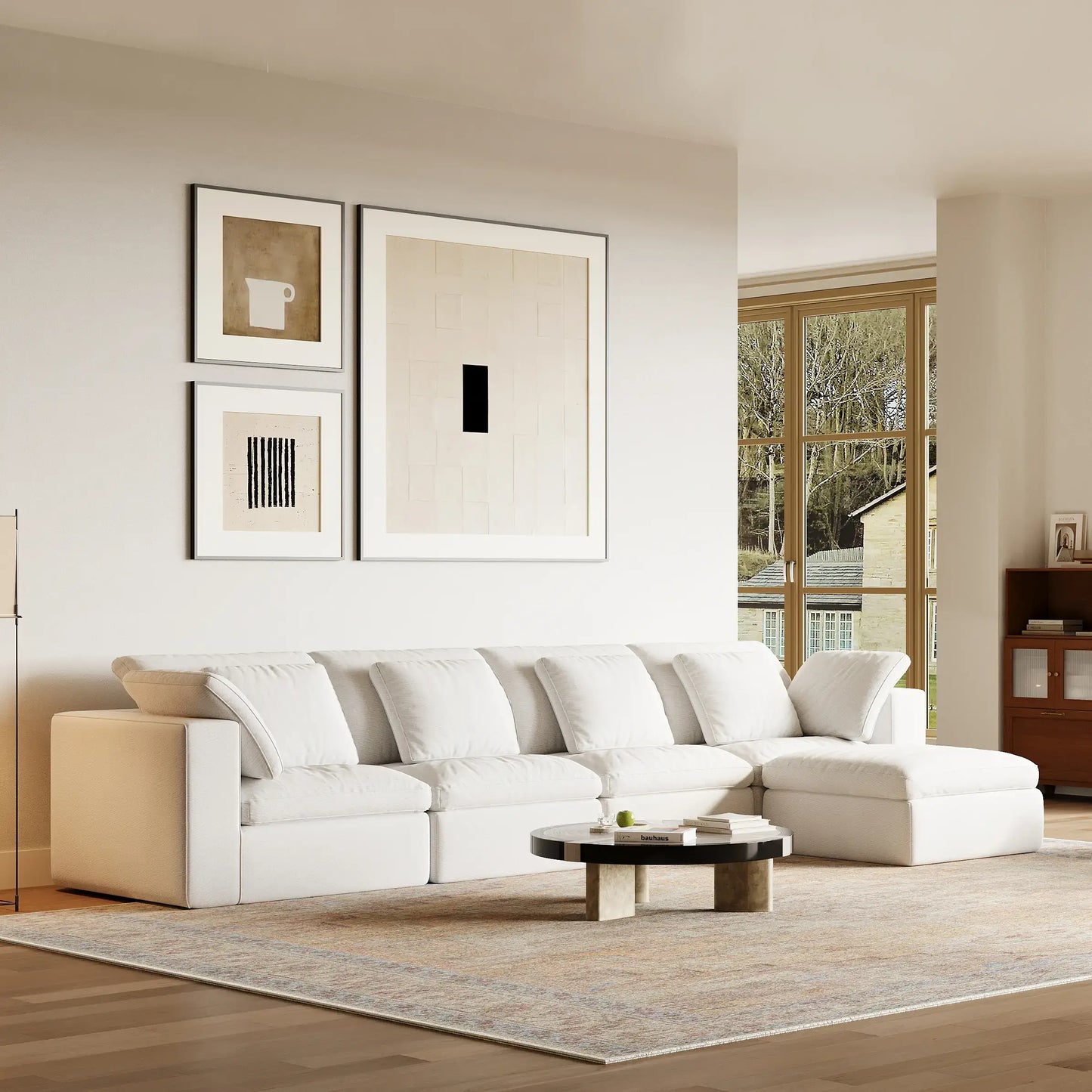 5 - Seater Sofa with Ottoman Extension - Cozy Nest