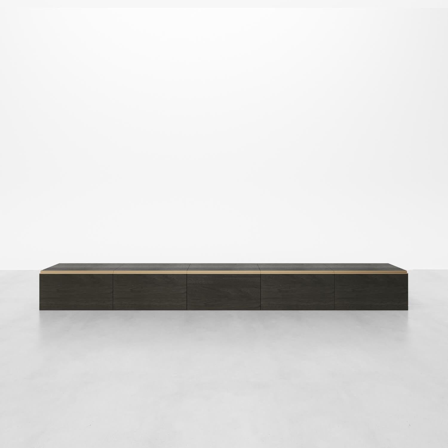 5-Cube Wide TV & Media Console | 147.65"L x 15.67"W x 15.75"H