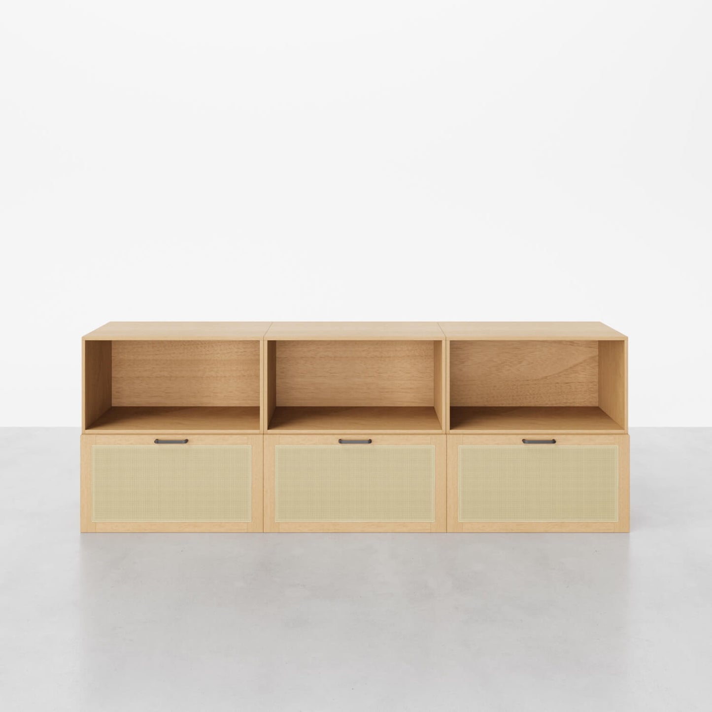 Wooden Media Stand 88.58"L 29.92"H | Natural - Cozy Nest