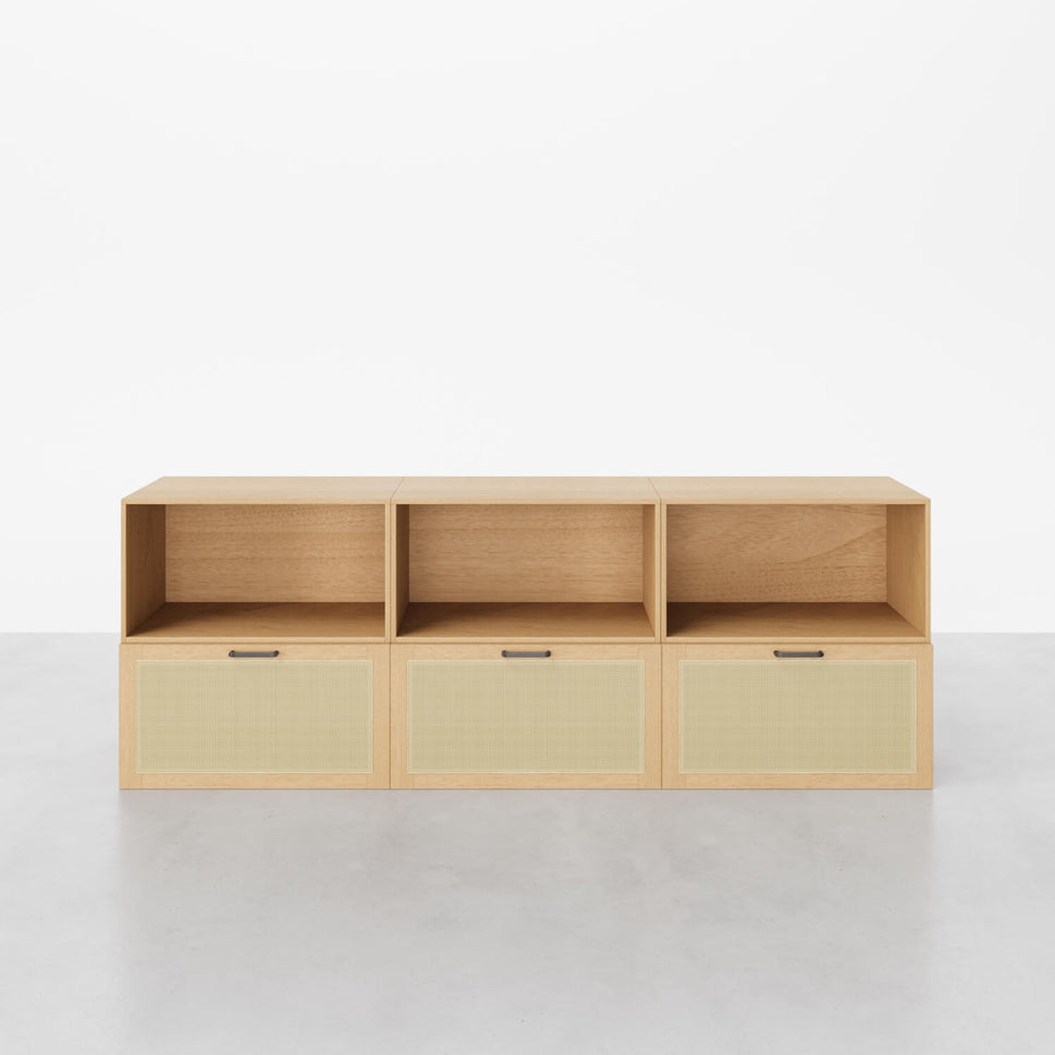 Wooden Media Stand 88.58"L 29.92"H | Natural