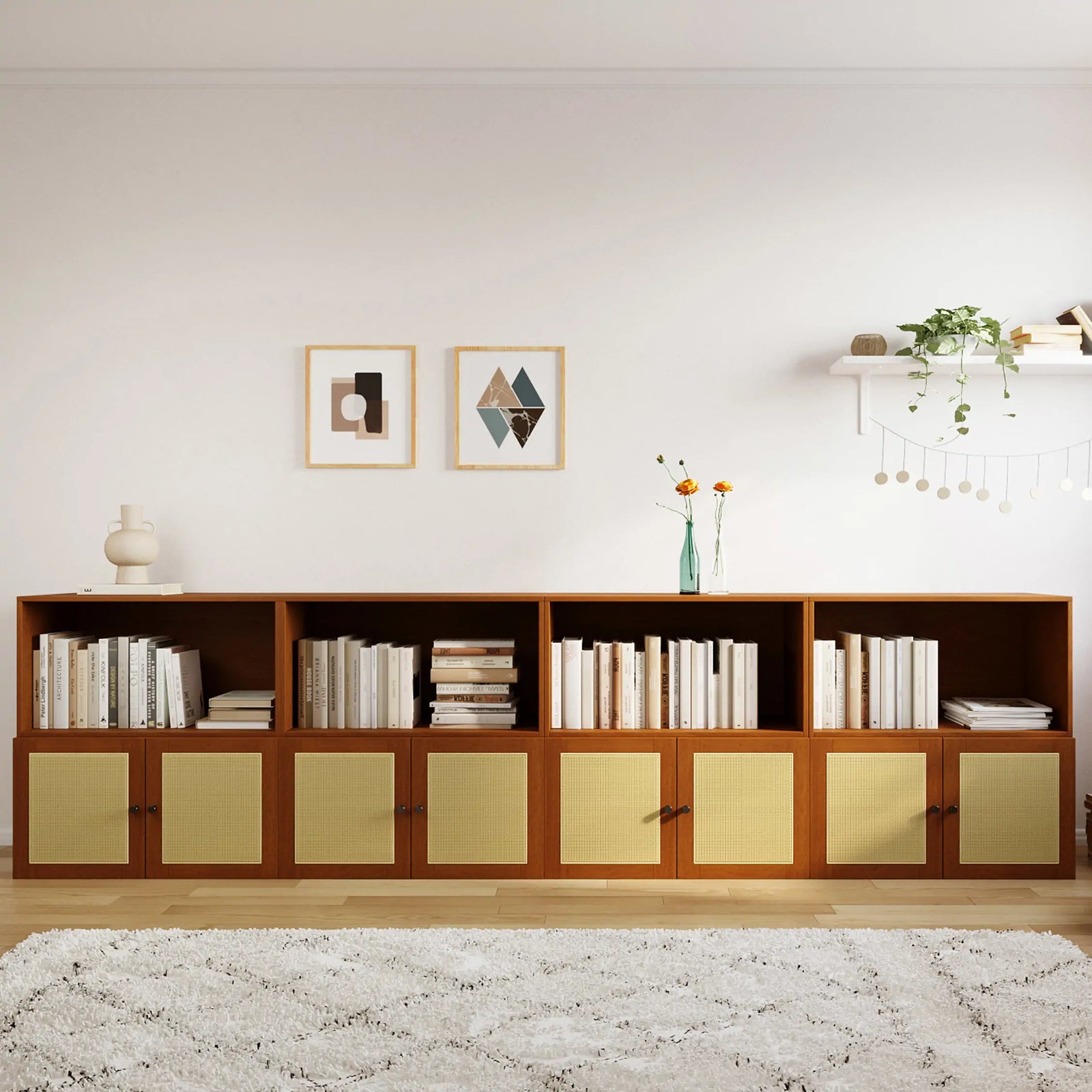 Double-Row Bookshelf Collection