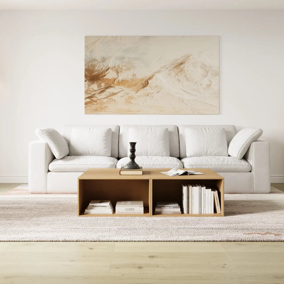 Natural 4-Cube Low Sideboard | 59.06"L x 15.06"W x 31.5"H