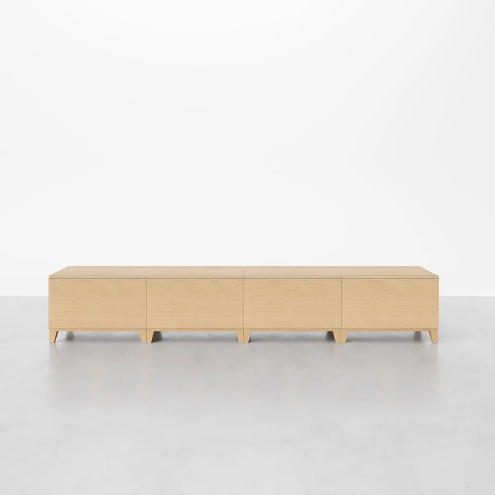 4 - Cube Low Wide Media Console - Cozy Nest