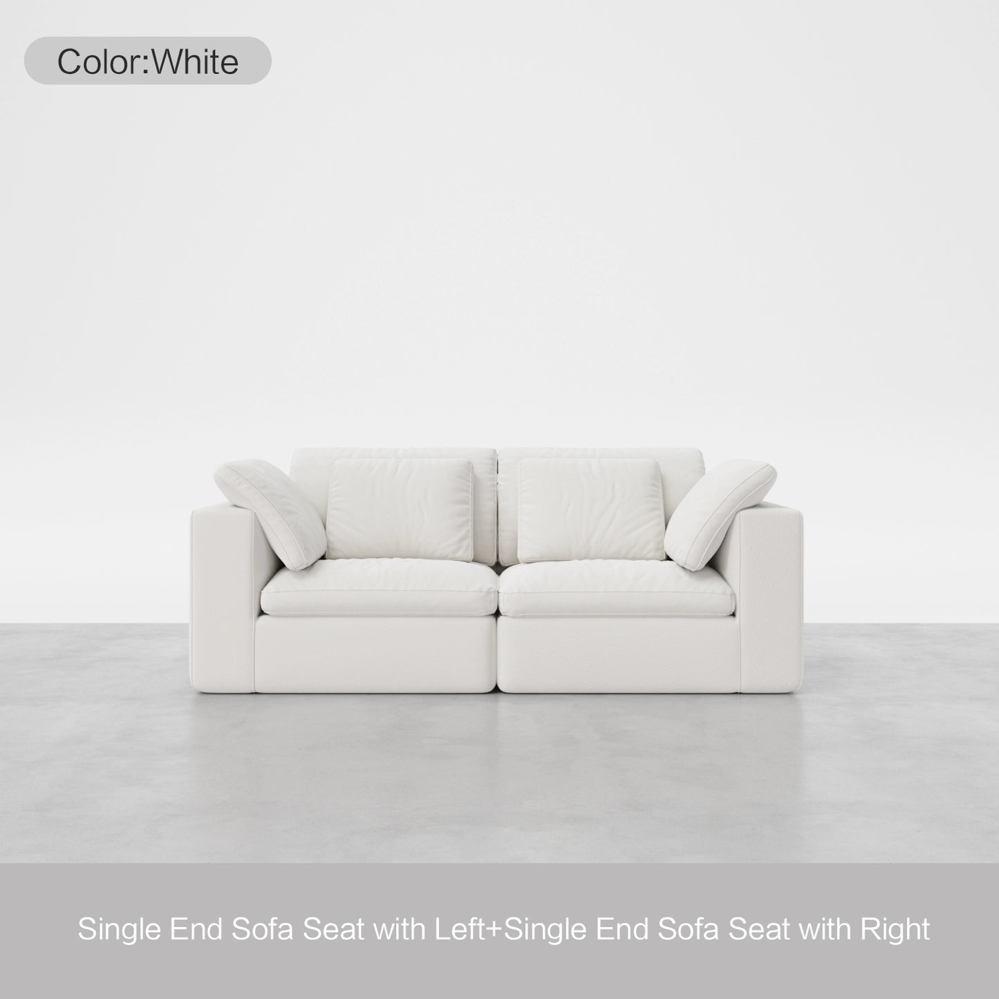 Single End Sofa Seat with Left or Right Arm - Cozy Nest