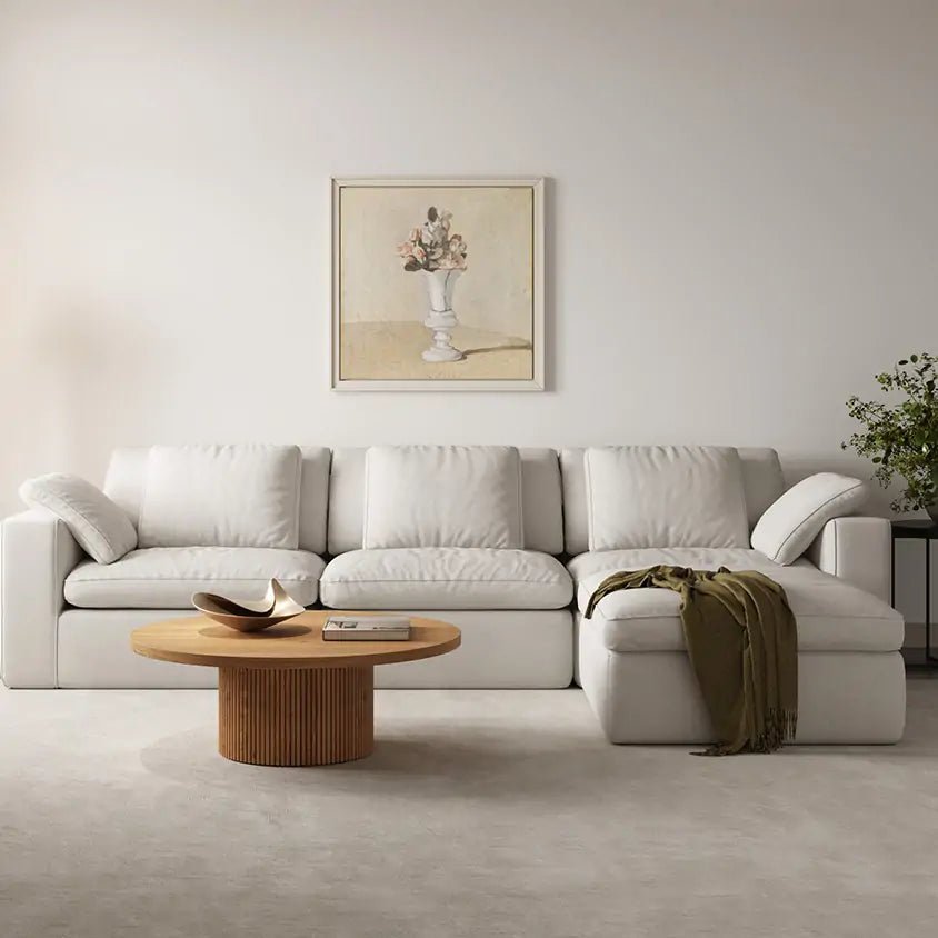 4 - Seater Sofa with Ottoman Extension - Cozy Nest