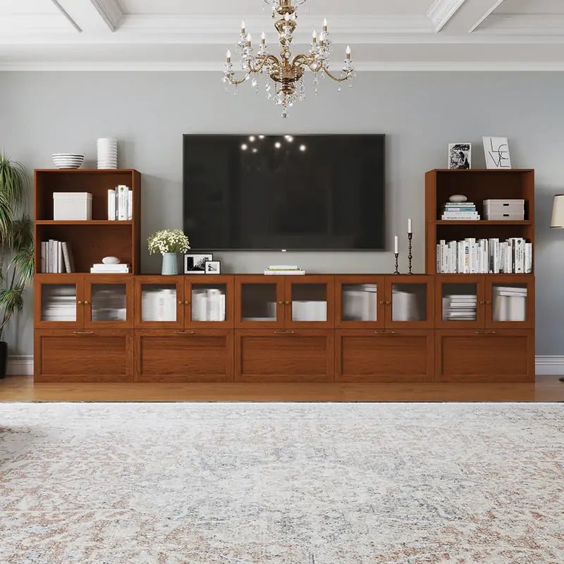 14-Cube U-Shaped TV & Media Console | 147.65"L x 15.67"W x 67.72"H