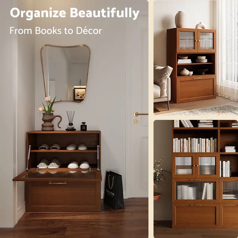 10 - Cube Double - Column Bookshelf With Legs | 59.06 "L x 15.66"W x 83.47"H - Cozy Nest