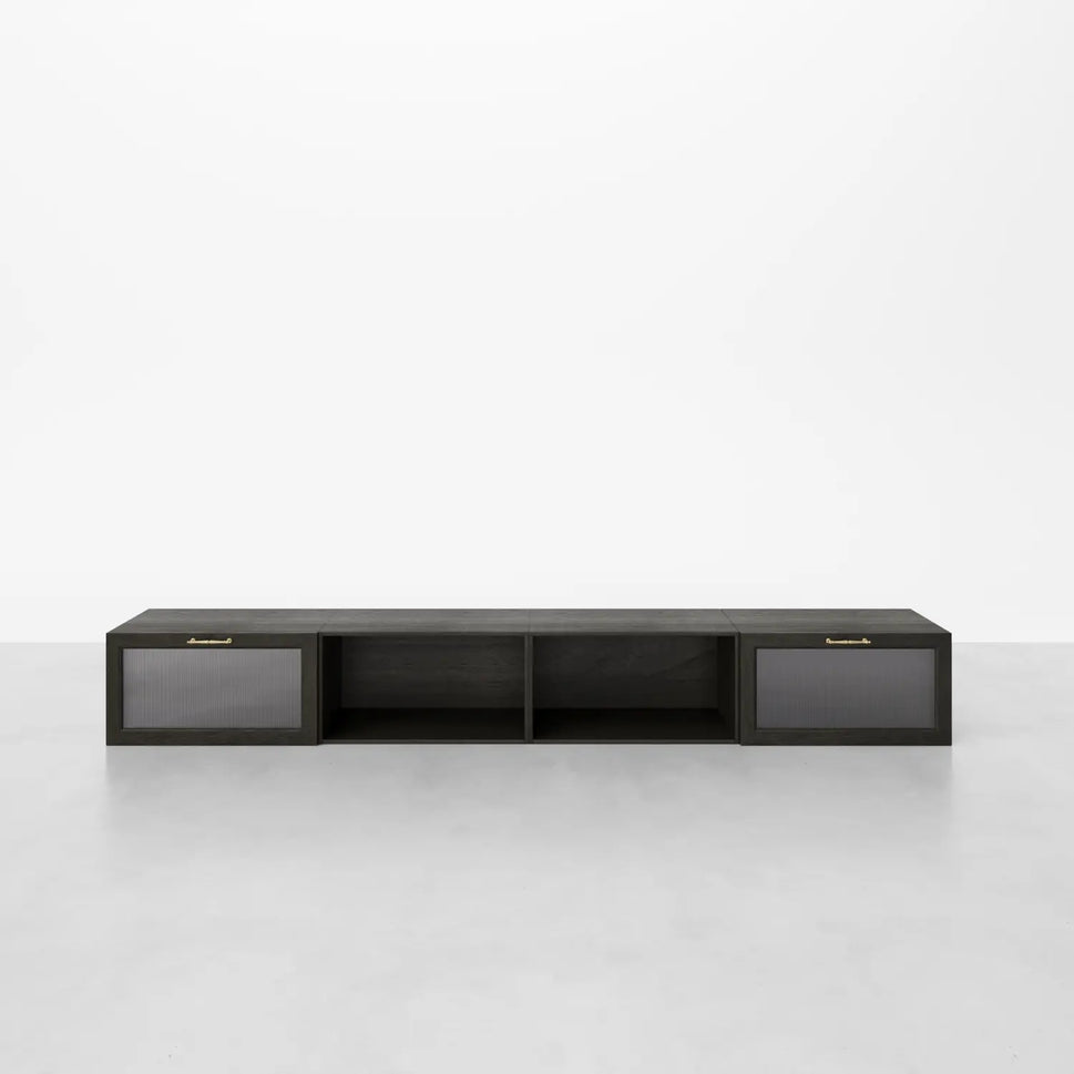 Nordic  4-Cube Wide Media Console | 118.12"L x 15.66"W x 15.75"HCombination 4
